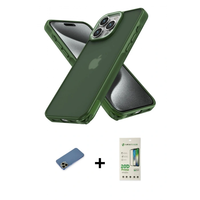 MARSİLYAN™- iPhone 12 Pro Max Kılıf Atlas Form - Siyah 20D Premium Cam Ekran Koruyucu + Shine Kamera Lens Koruma Cam - GD