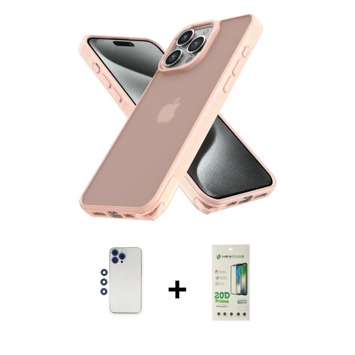 MARSİLYAN™- iPhone 12 Pro Max Kılıf Atlas Form - Siyah 20D Premium Cam Ekran Koruyucu + Lacivert Shine Kamera Lens