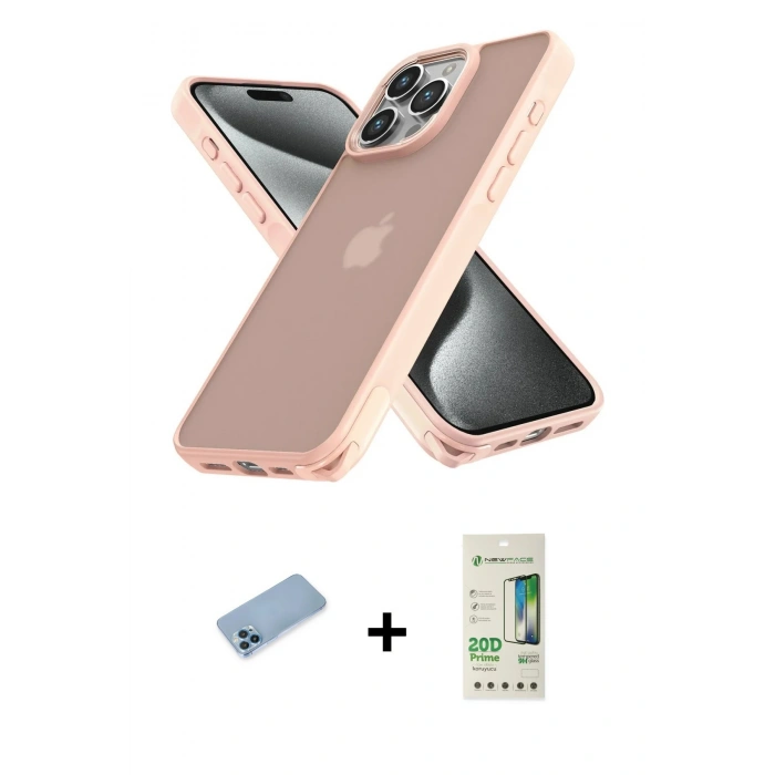 MARSİLYAN™- iPhone 12 Pro Max Kılıf Atlas Form - Siyah 20D Premium Cam Ekran Koruyucu + Shine Kamera Lens Koruma Cam - MI