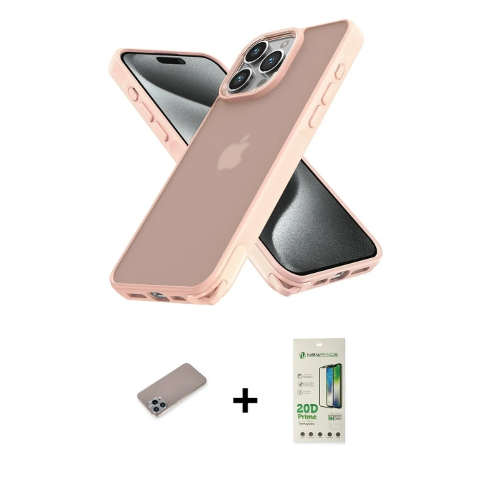 MARSİLYAN™- iPhone 12 Pro Max Kılıf Atlas Form - Siyah 20D Premium Cam Ekran Koruyucu + Shine Kamera Lens Koruma Cam - SABE