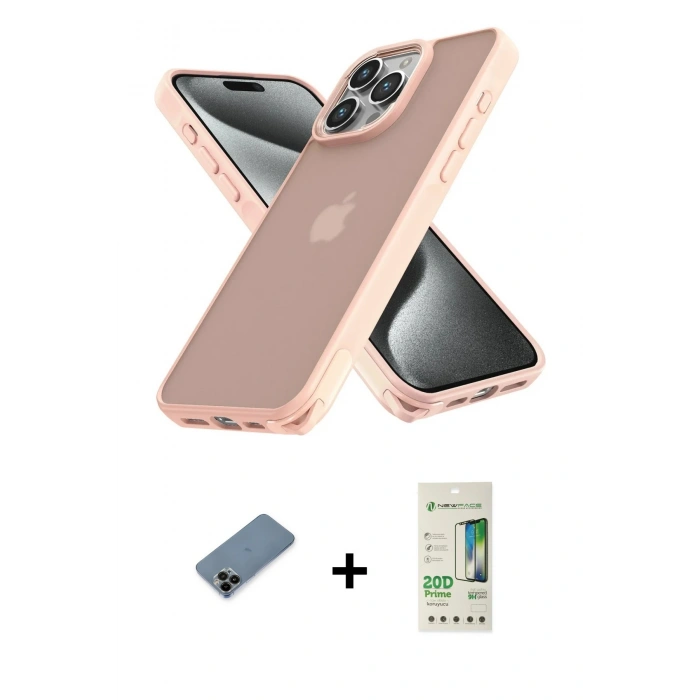 MARSİLYAN™- iPhone 12 Pro Max Kılıf Atlas Form - Siyah 20D Premium Cam Ekran Koruyucu + Shine Kamera Lens Koruma Cam - SH