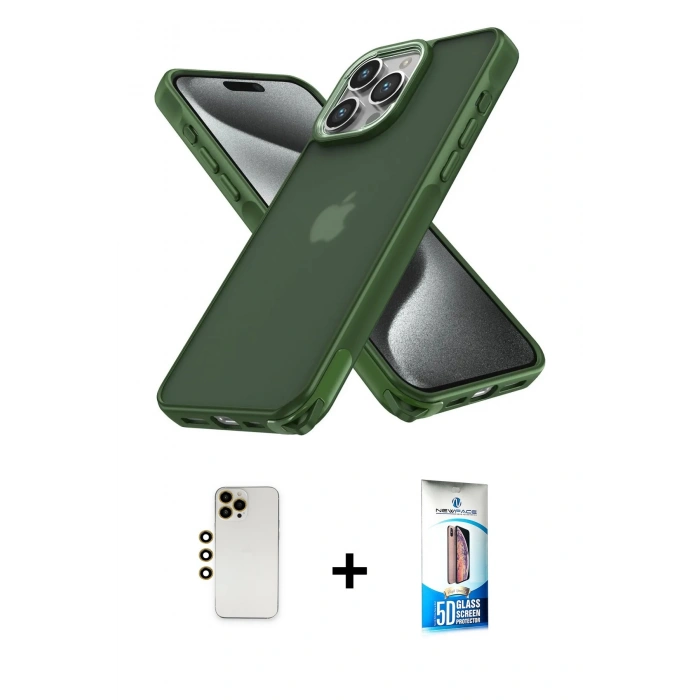 MARSİLYAN™- iPhone 12 Pro Max Kılıf Atlas Form - Siyah 5D Eko Cam Ekran Koruyucu + Shine Kamera Lens - GD