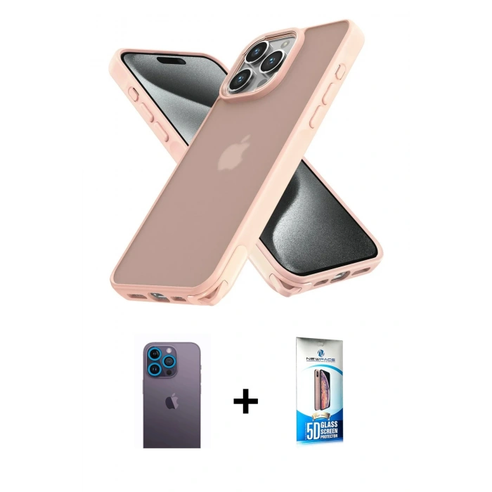 MARSİLYAN™- iPhone 12 Pro Max Kılıf Atlas Form - Siyah 5D Eko Cam Ekran Koruyucu + Neon Fosforlu Kamera Lens - MI