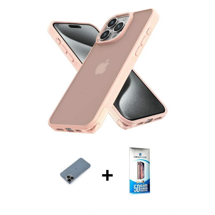 MARSİLYAN™- iPhone 12 Pro Max Kılıf Atlas Form - Siyah 5D Eko Cam Ekran Koruyucu + Shine Kamera Lens Koruma Cam - SH