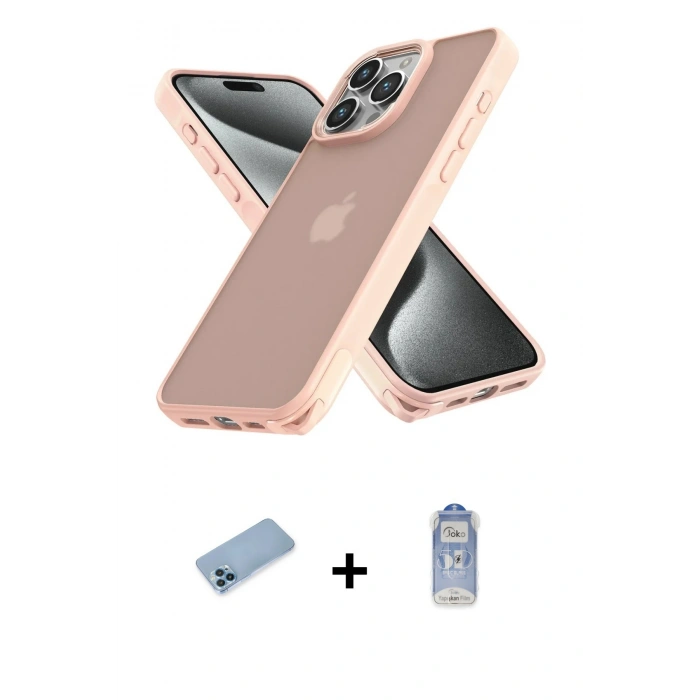MARSİLYAN™- iPhone 12 Pro Max Kılıf Atlas Form - Siyah Joko Magic 5D Cam + Shine Kamera Lens Koruma Cam - MI
