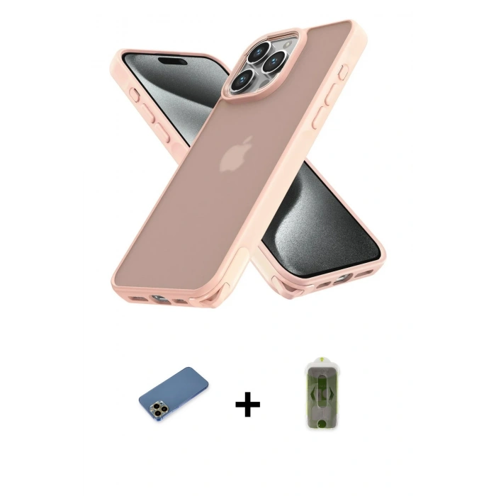 MARSİLYAN™- iPhone 12 Pro Max Kılıf Atlas Form - Siyah Joko Magic 5D Hayalet Cam + Shine Kamera Lens Koruma Cam - GD