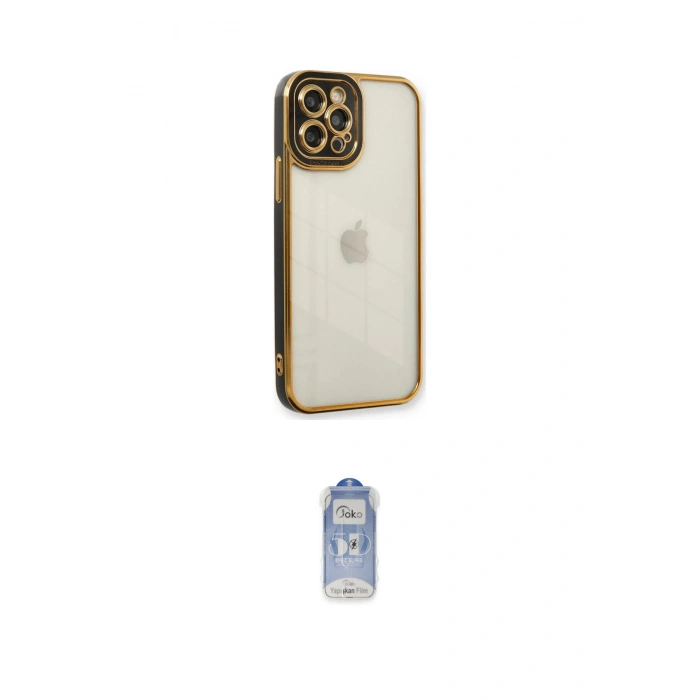 MARSİLYAN™- iPhone 12 Pro Max Kılıf Çekirdek Klasik Serisi - Siyah Joko Magic 5D Cam