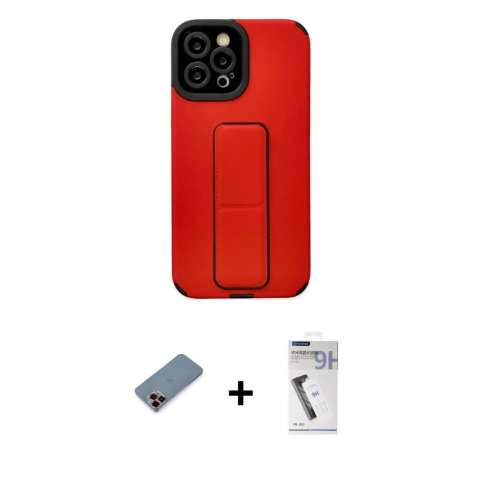 MARSİLYAN™- iPhone 12 Pro Max Kılıf Çekirdek Yansıma - Şeffaf Uv Polymer Nano Ekran Koruyucu + Metal Kamera Lens Koruma Cam - KI