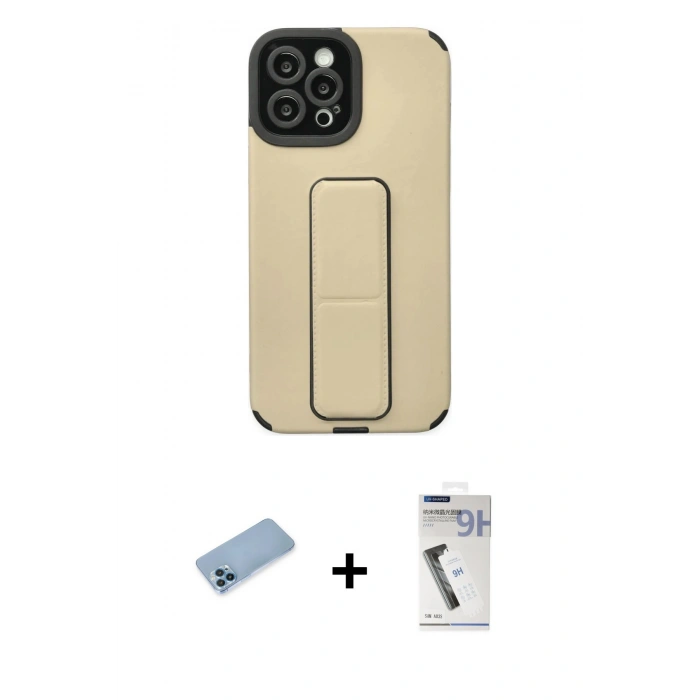 MARSİLYAN™- iPhone 12 Pro Max Kılıf Çekirdek Yansıma - Şeffaf Uv Polymer Nano Ekran Koruyucu + Shine Kamera Lens Koruma Cam - MI