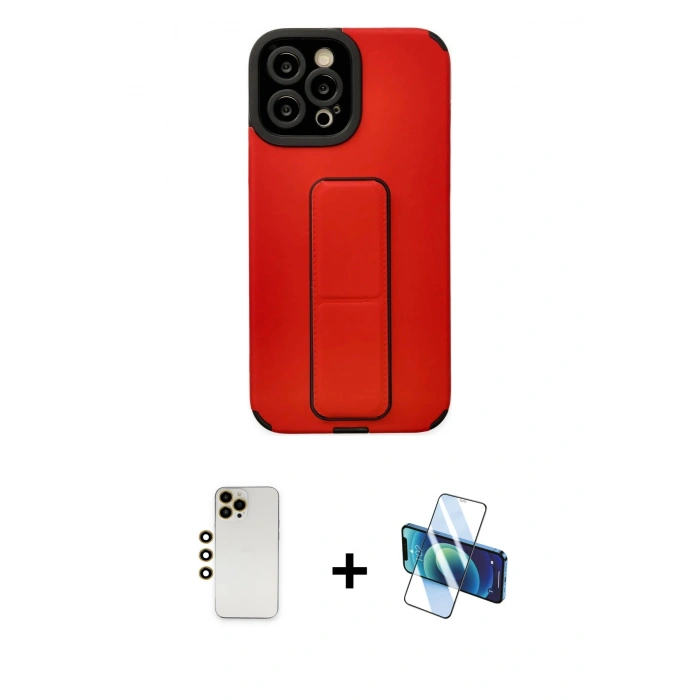 MARSİLYAN™- iPhone 12 Pro Max Kılıf Çekirdek Yansıma - Siyah 3D Antistatik Seramik Nano Ekran Koruyucu + Shine Kamera Lens - GD
