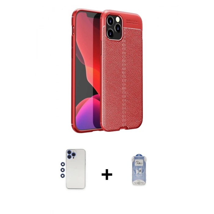 MARSİLYAN™- iPhone 12 Pro Max Kılıf Doruk Klasik Özel Seri - Siyah Joko Magic 5D Cam + Shine Kamera Lens - LT