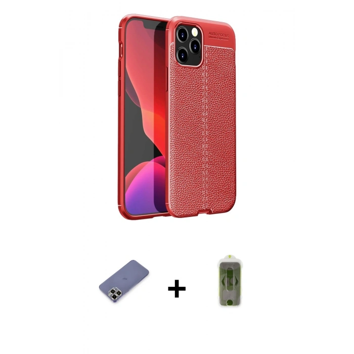 MARSİLYAN™- iPhone 12 Pro Max Kılıf Doruk Klasik Özel Seri - Siyah Joko Magic 5D Hayalet Cam + Metal Kamera Lens Koruma Cam - GD