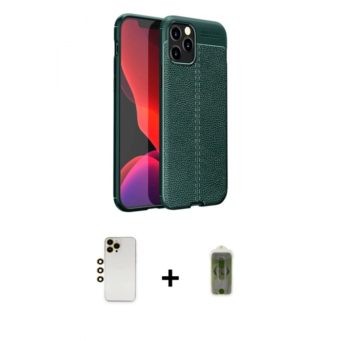 MARSİLYAN™- iPhone 12 Pro Max Kılıf Doruk Klasik Özel Seri - Siyah Joko Magic 5D Hayalet Cam + Shine Kamera Lens - GD