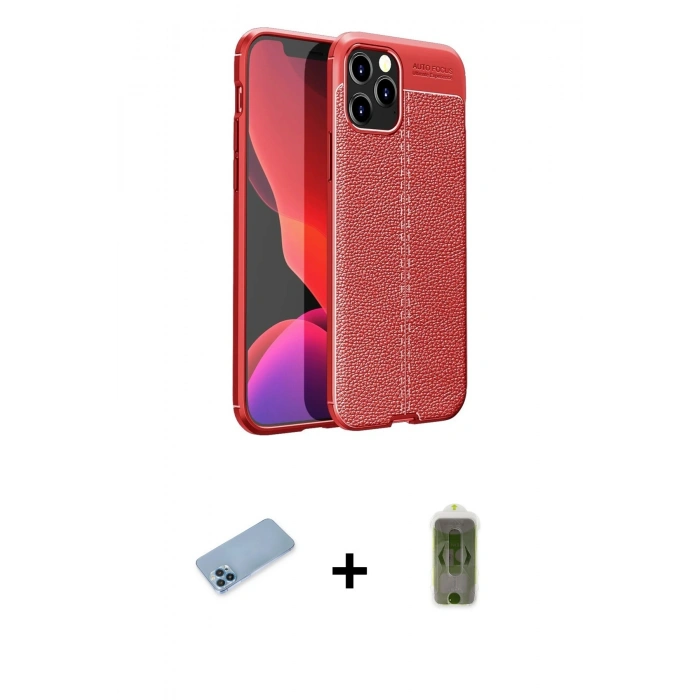 MARSİLYAN™- iPhone 12 Pro Max Kılıf Doruk Klasik Özel Seri - Siyah Joko Magic 5D Hayalet Cam + Shine Kamera Lens Koruma Cam - MI