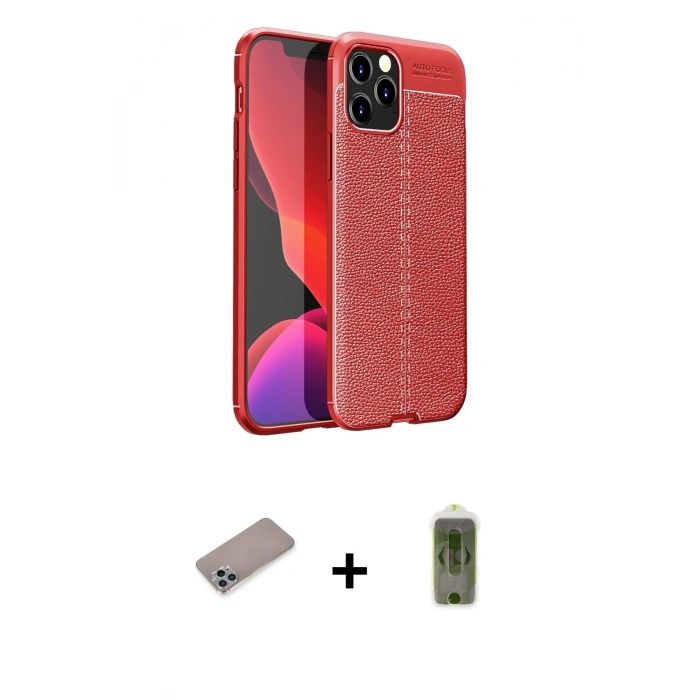 MARSİLYAN™- iPhone 12 Pro Max Kılıf Doruk Klasik Özel Seri - Siyah Joko Magic 5D Hayalet Cam + Shine Kamera Lens Koruma Cam - SABE