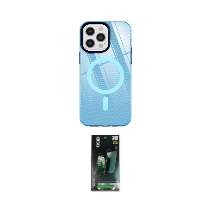 MARSİLYAN™- iPhone 12 Pro Max Kılıf Doruk Prime - Siyah 360 Mat Full Body Arka Koruyucu