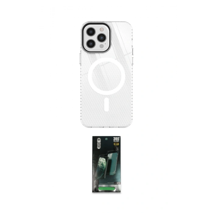 MARSİLYAN™- iPhone 12 Pro Max Kılıf Doruk Prime - Siyah 360 Mat Full Body Arka Koruyucu