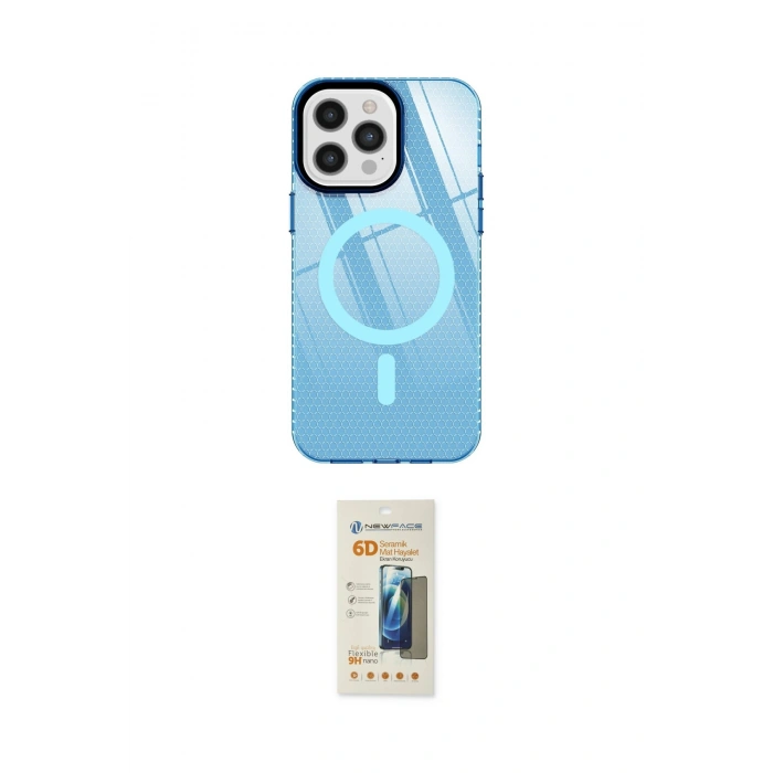 MARSİLYAN™- iPhone 12 Pro Max Kılıf Doruk Prime - Siyah 6D Mat Seramik Hayalet Nano Ekran Koruyucu