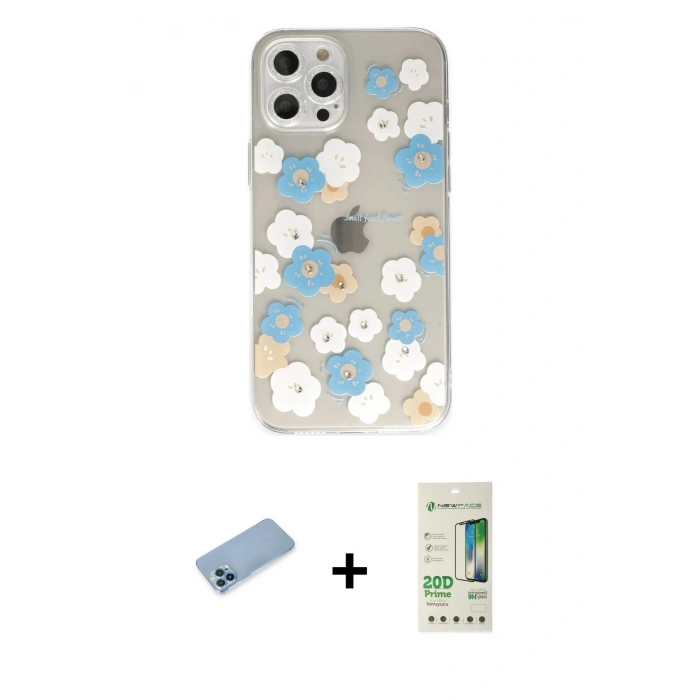 MARSİLYAN™- iPhone 12 Pro Max Kılıf Eksen Asil Prime - Siyah 20D Premium Cam Ekran Koruyucu + Shine Kamera Lens Koruma Cam - MI