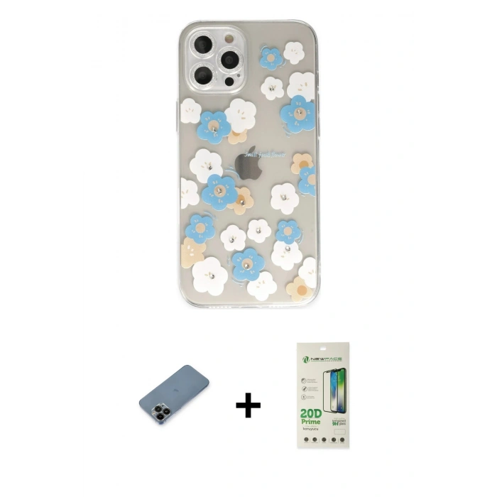 MARSİLYAN™- iPhone 12 Pro Max Kılıf Eksen Asil Prime - Siyah 20D Premium Cam Ekran Koruyucu + Siyah Shine Kamera Lens Koruma Cam