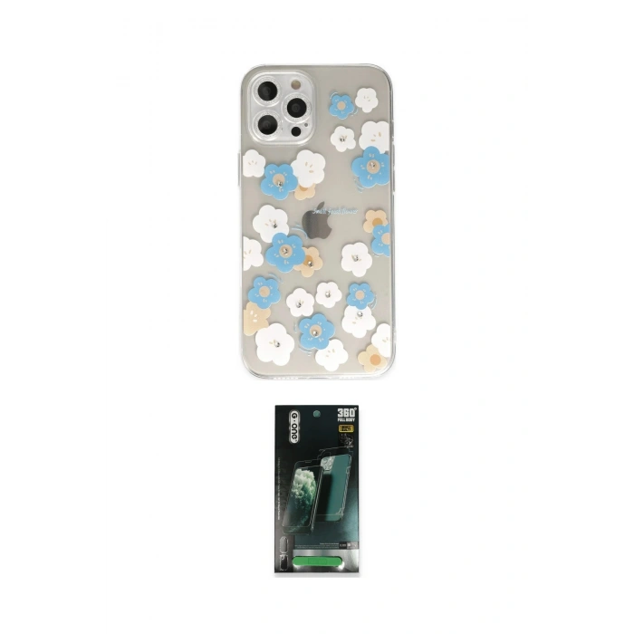 MARSİLYAN™- iPhone 12 Pro Max Kılıf Eksen Asil Prime - Siyah 360 Mat Full Body Arka Koruyucu
