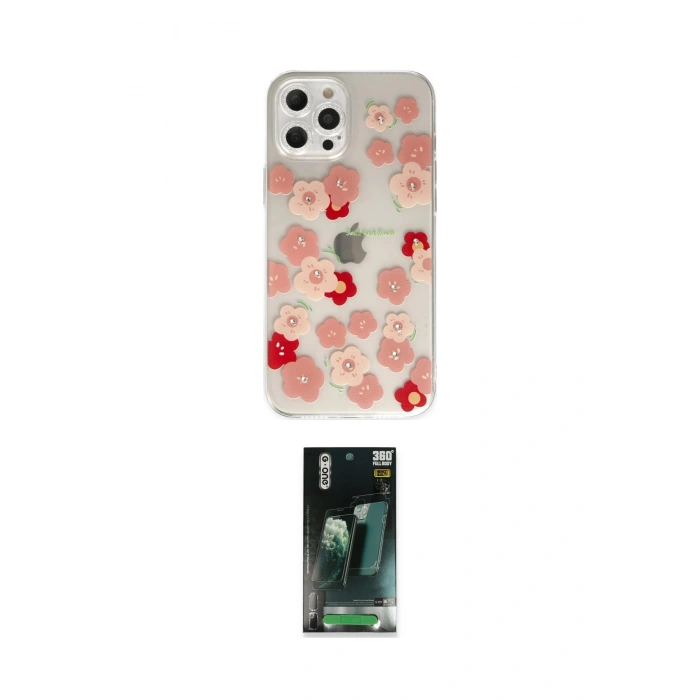 MARSİLYAN™- iPhone 12 Pro Max Kılıf Eksen Asil Prime - Siyah 360 Mat Full Body Arka Koruyucu