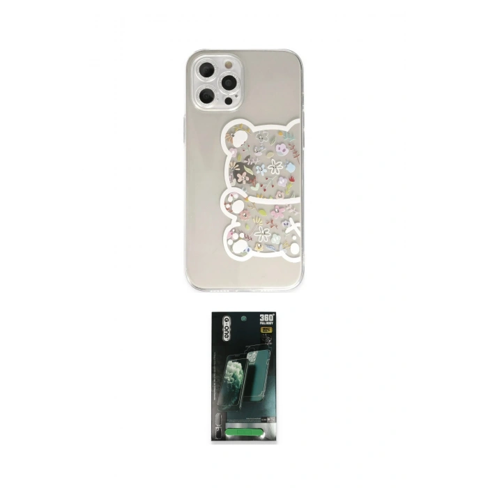 MARSİLYAN™- iPhone 12 Pro Max Kılıf Eksen Asil Prime - Siyah 360 Mat Full Body Arka Koruyucu