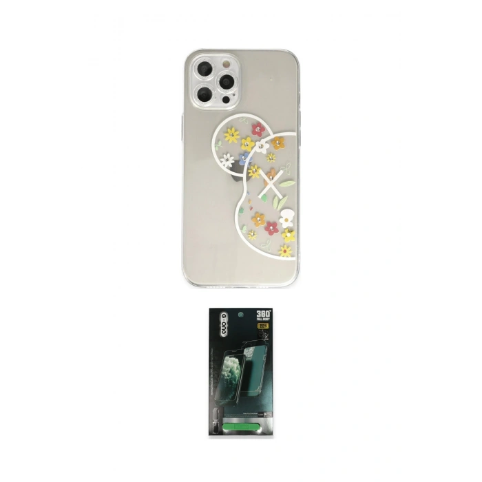 MARSİLYAN™- iPhone 12 Pro Max Kılıf Eksen Asil Prime - Siyah 360 Mat Full Body Arka Koruyucu