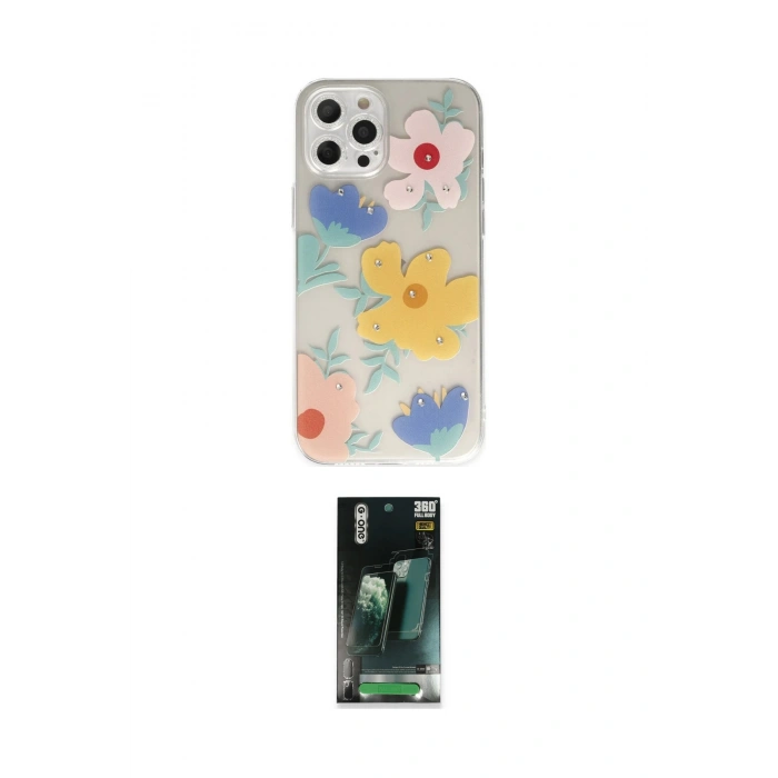 MARSİLYAN™- iPhone 12 Pro Max Kılıf Eksen Asil Prime - Siyah 360 Mat Full Body Arka Koruyucu