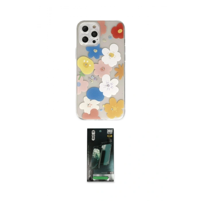 MARSİLYAN™- iPhone 12 Pro Max Kılıf Eksen Asil Prime - Siyah 360 Mat Full Body Arka Koruyucu