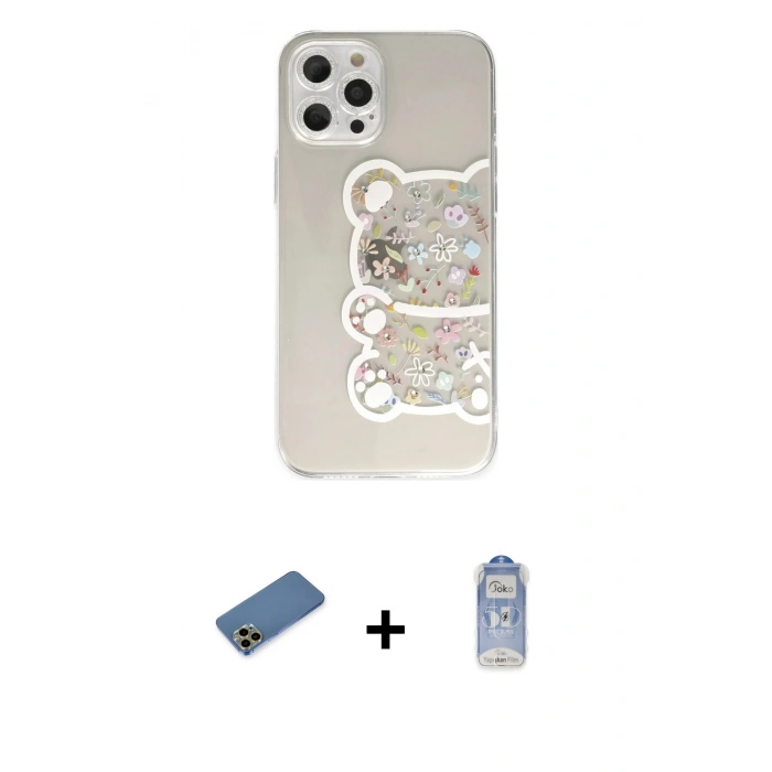 MARSİLYAN™- iPhone 12 Pro Max Kılıf Eksen Asil Prime - Siyah Joko Magic 5D Cam + Shine Kamera Lens Koruma Cam - GD