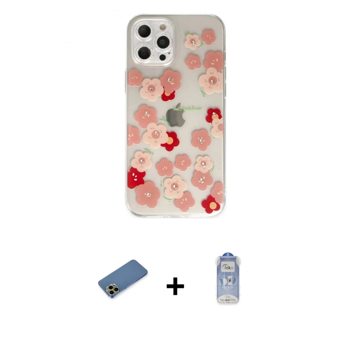 MARSİLYAN™- iPhone 12 Pro Max Kılıf Eksen Asil Prime - Siyah Joko Magic 5D Cam + Shine Kamera Lens Koruma Cam - GD