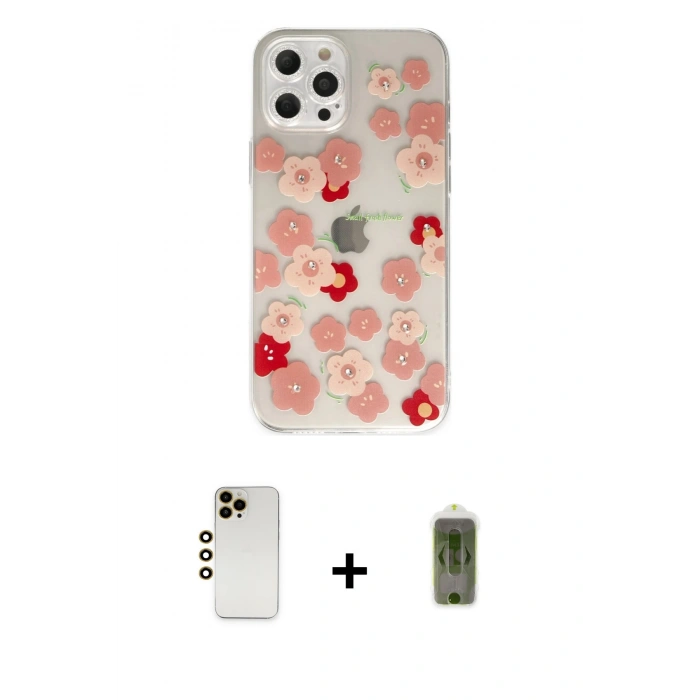 MARSİLYAN™- iPhone 12 Pro Max Kılıf Eksen Asil Prime - Siyah Joko Magic 5D Hayalet Cam + Shine Kamera Lens - GD