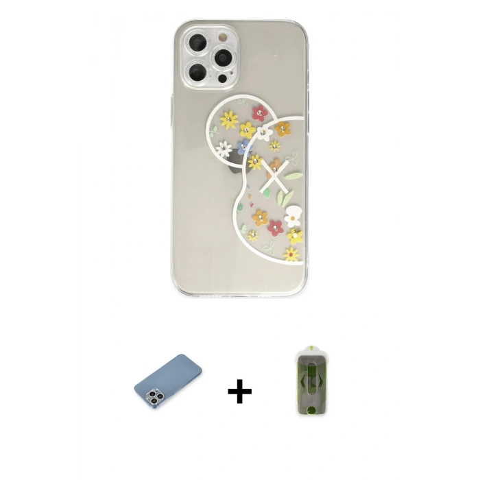 MARSİLYAN™- iPhone 12 Pro Max Kılıf Eksen Asil Prime - Siyah Joko Magic 5D Hayalet Cam + Shine Kamera Lens Koruma Cam - GS