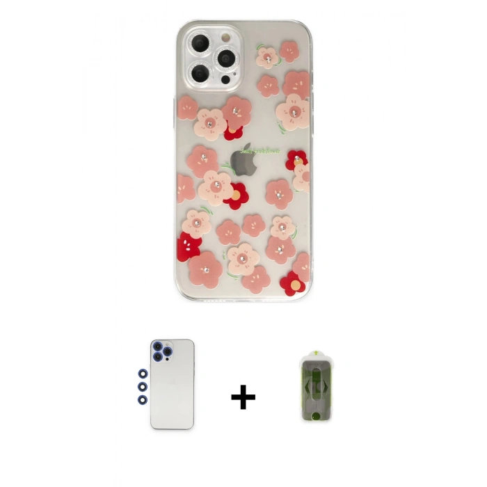 MARSİLYAN™- iPhone 12 Pro Max Kılıf Eksen Asil Prime - Siyah Joko Magic 5D Hayalet Cam + Shine Kamera Lens - LT