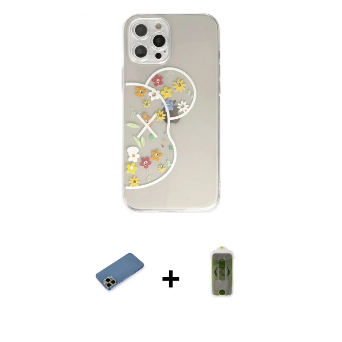 MARSİLYAN™- iPhone 12 Pro Max Kılıf Eksen Asil Prime - Siyah Joko Magic 5D Hayalet Cam + Shine Kamera Lens Koruma Cam - GD