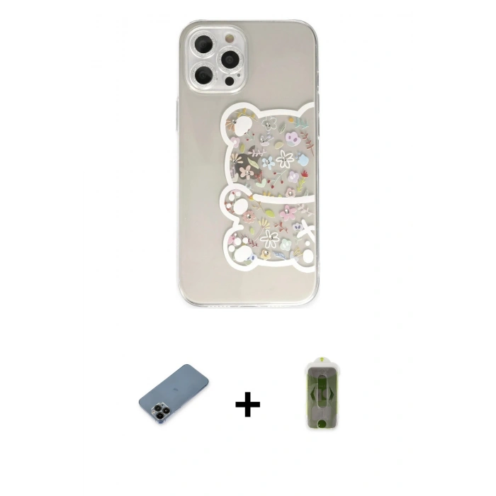 MARSİLYAN™- iPhone 12 Pro Max Kılıf Eksen Asil Prime - Siyah Joko Magic 5D Hayalet Cam + Shine Kamera Lens Koruma Cam - SH