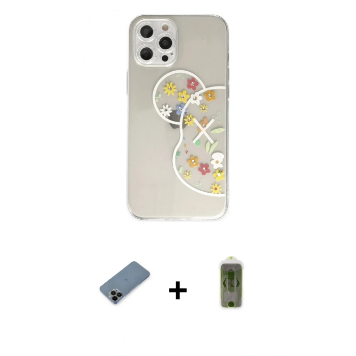 MARSİLYAN™- iPhone 12 Pro Max Kılıf Eksen Asil Prime - Siyah Joko Magic 5D Hayalet Cam + Shine Kamera Lens Koruma Cam - SH