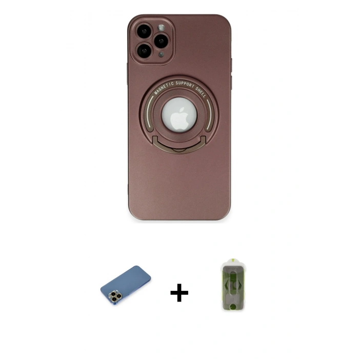 MARSİLYAN™- iPhone 12 Pro Max Kılıf Eksen Klasik Prime - Siyah Joko Magic 5D Hayalet Cam + Shine Kamera Lens Koruma Cam - GD