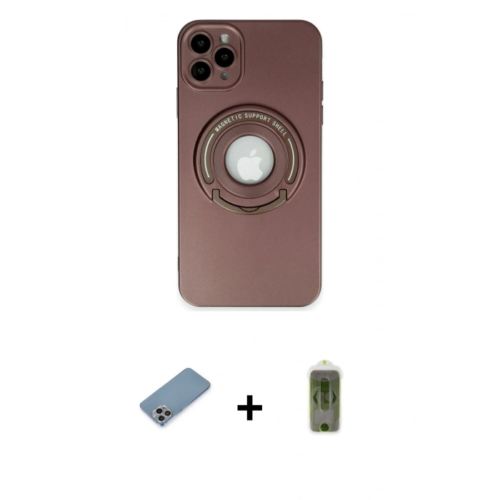 MARSİLYAN™- iPhone 12 Pro Max Kılıf Eksen Klasik Prime - Siyah Joko Magic 5D Hayalet Cam + Shine Kamera Lens Koruma Cam - GI