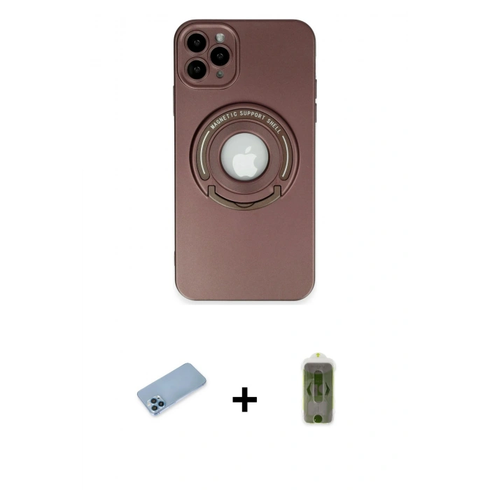MARSİLYAN™- iPhone 12 Pro Max Kılıf Eksen Klasik Prime - Siyah Joko Magic 5D Hayalet Cam + Shine Kamera Lens Koruma Cam - MI