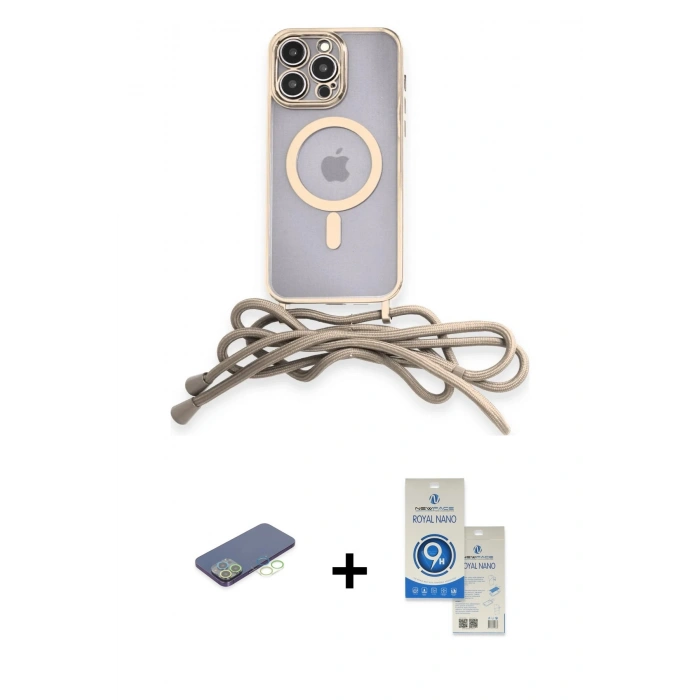 MARSİLYAN™- iPhone 12 Pro Max Kılıf Eksen Özel Seri - Şeffaf Royal Nano Ekran Koruyucu + Yeşil Renkli Kamera Lens Koruma Cam