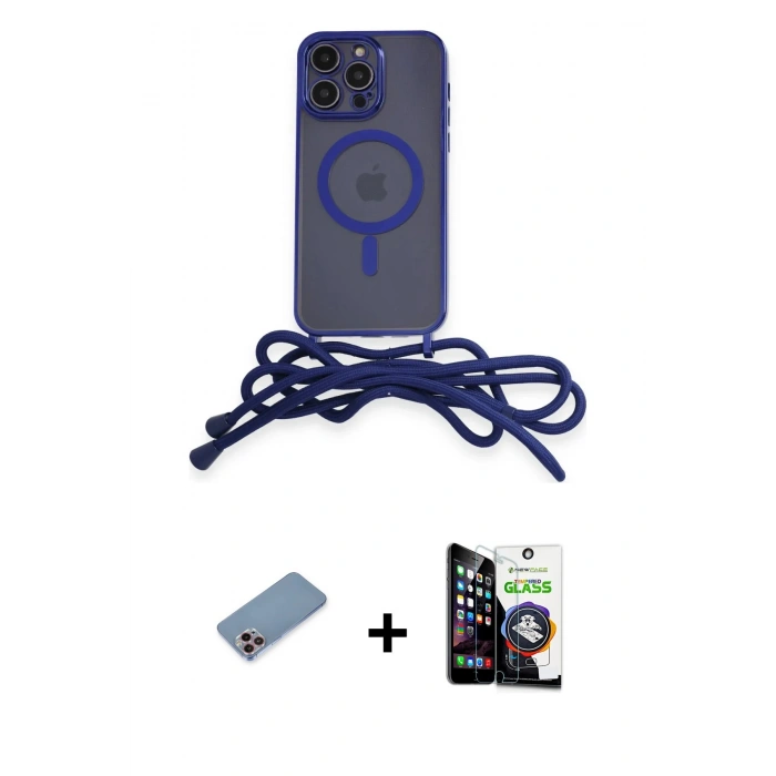MARSİLYAN™- iPhone 12 Pro Max Kılıf Eksen Özel Seri - Şeffaf Temperli Cam Ekran Koruyucu + Shine Kamera Lens Koruma Cam - PE