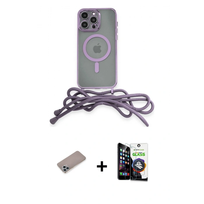 MARSİLYAN™- iPhone 12 Pro Max Kılıf Eksen Özel Seri - Şeffaf Temperli Cam Ekran Koruyucu + Sierra Blue Shine Kamera Lens Koruma Cam