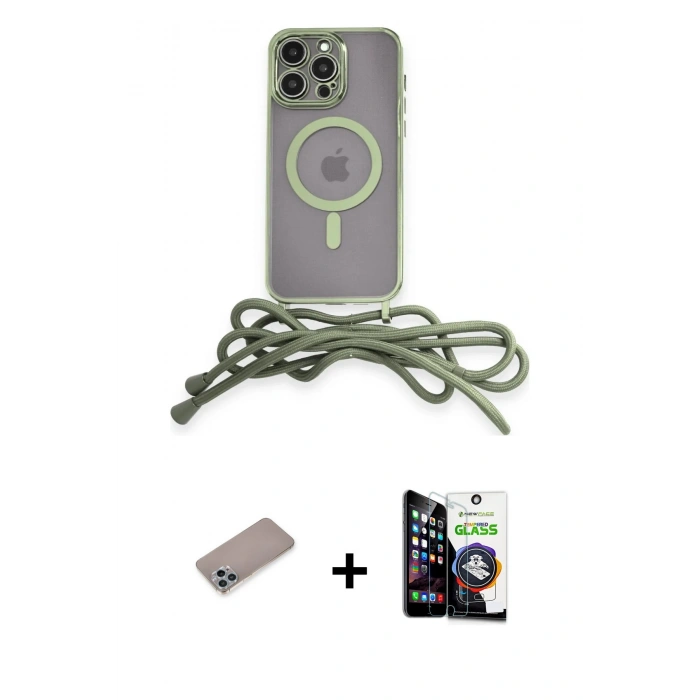 MARSİLYAN™- iPhone 12 Pro Max Kılıf Eksen Özel Seri - Şeffaf Temperli Cam Ekran Koruyucu + Sierra Blue Shine Kamera Lens Koruma Cam