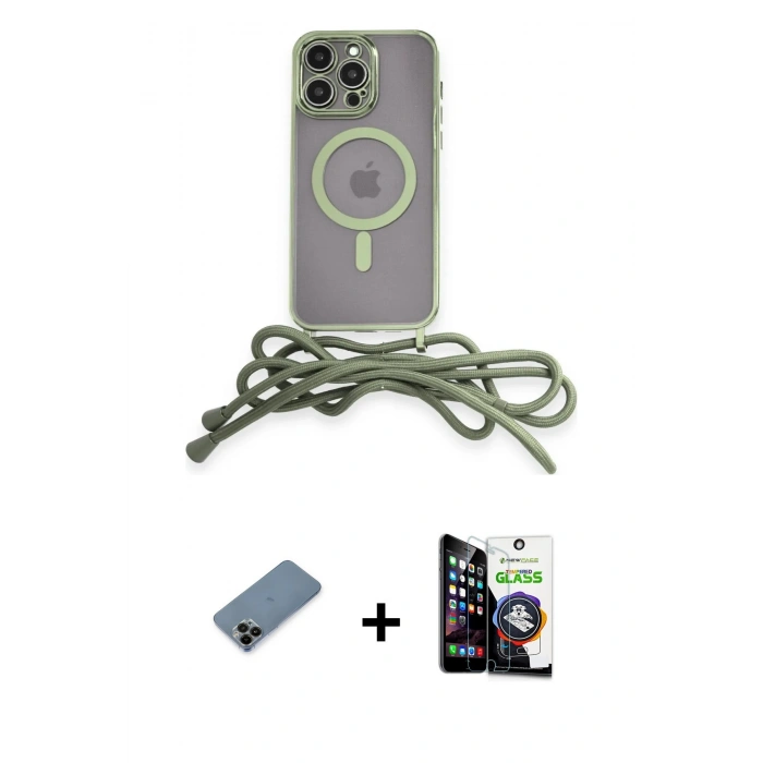 MARSİLYAN™- iPhone 12 Pro Max Kılıf Eksen Özel Seri - Şeffaf Temperli Cam Ekran Koruyucu + Siyah Shine Kamera Lens Koruma Cam
