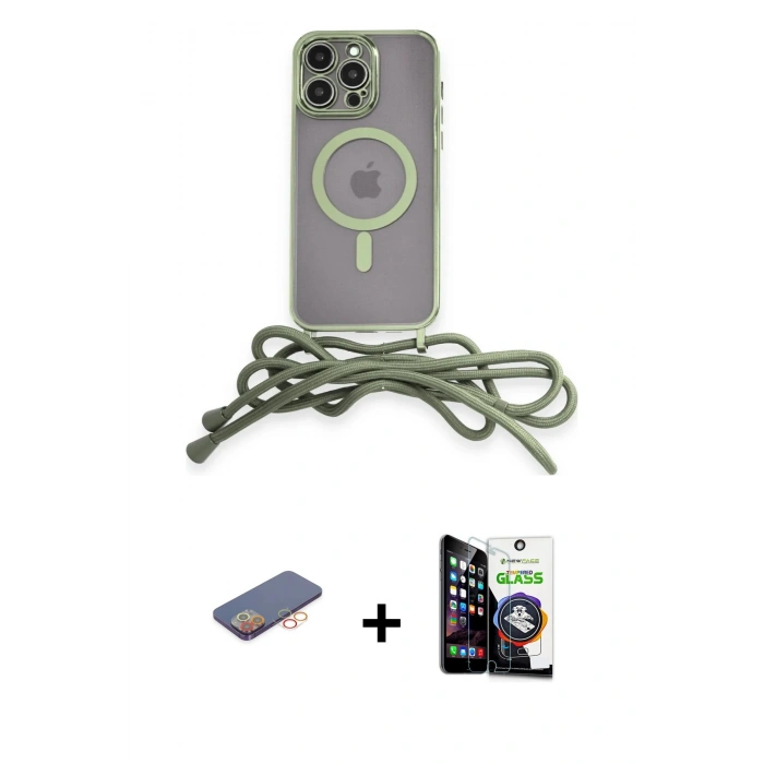 MARSİLYAN™- iPhone 12 Pro Max Kılıf Eksen Özel Seri - Şeffaf Temperli Cam Ekran Koruyucu + Renkli Kamera Lens Koruma Cam - TU