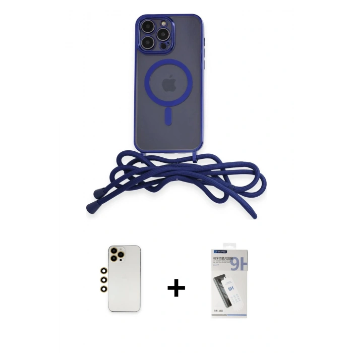 MARSİLYAN™- iPhone 12 Pro Max Kılıf Eksen Özel Seri - Şeffaf Uv Polymer Nano Ekran Koruyucu + Shine Kamera Lens - GD