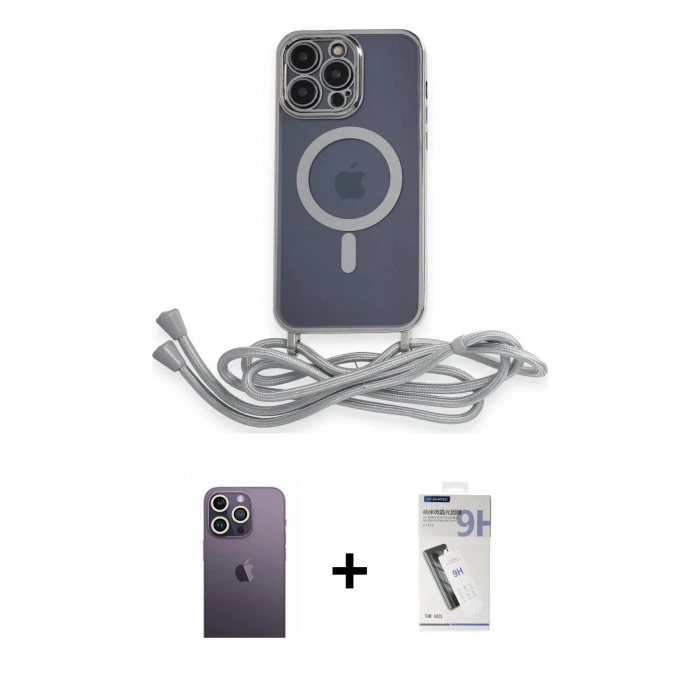 MARSİLYAN™- iPhone 12 Pro Max Kılıf Eksen Özel Seri - Şeffaf Uv Polymer Nano Ekran Koruyucu + Neon Fosforlu Kamera Lens - BZ