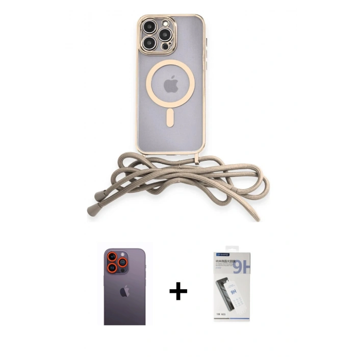 MARSİLYAN™- iPhone 12 Pro Max Kılıf Eksen Özel Seri - Şeffaf Uv Polymer Nano Ekran Koruyucu + Neon Fosforlu Kamera Lens - TU